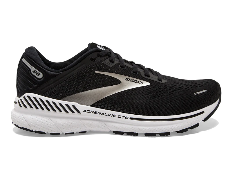 Brooks Women's Adrenaline GTS 22 Running Shoes - Black/White/Silver