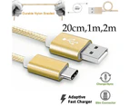 Type-C Braided Fast Data Charger USB Cable Cord For Asus ROG Phone 3 5 5s 6 6D Pro Ultimate Zenfone 5z 6 7 8 Flip 9 - 2 meter