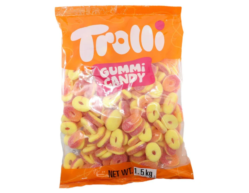 Trolli Peach Rings Candy Lollies Sweets Bulk Pack 1.5kg