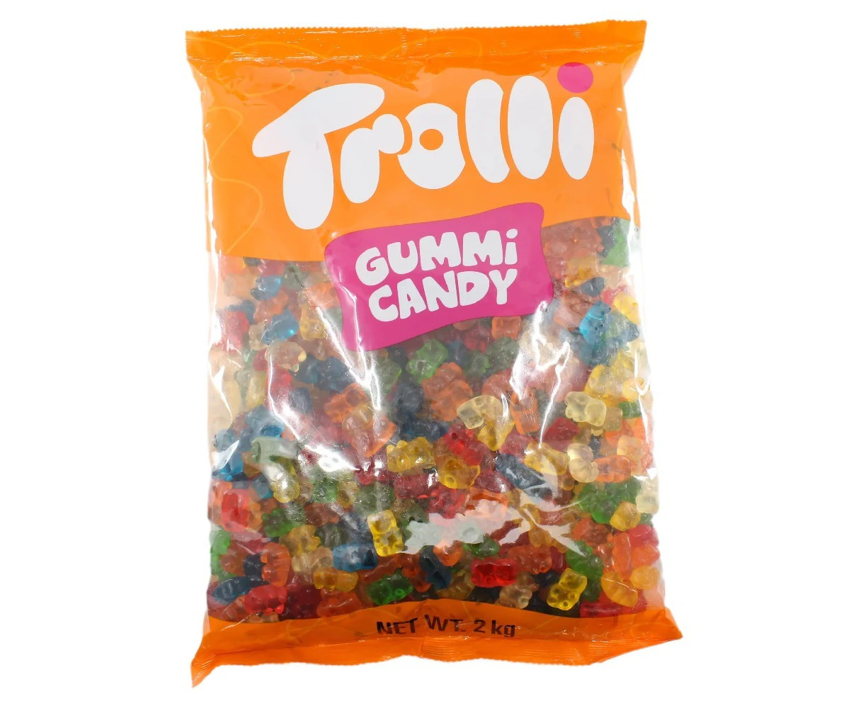 Trolli Gummi Bears Candy Lollies Sweets Bulk Pack 2kg