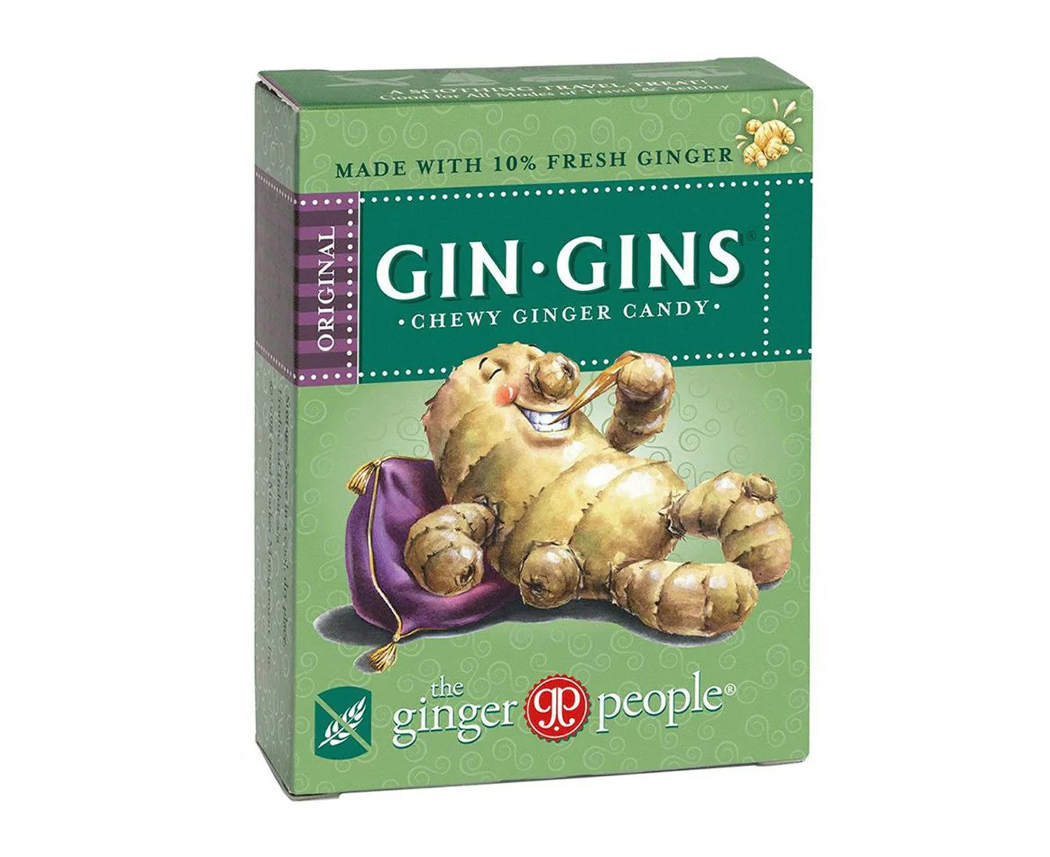 THE GINGER PEOPLE Gin Gins Ginger Candy Chewy - Original 12