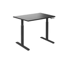 Desky Single Sit Stand Desk - Black / Black Standing Computer Desk For Home Office & Study