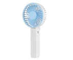Buutrh Portable Fan Natural Wind Mute Foldable Storage Mini 3 Gears Handheld USB Charging Fan for Desk-Blue-