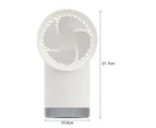 Buutrh Portable Fan Mist Spray Air Circulation ABS Outdoor Activities Desk Fan for Home-White-