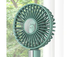 Buutrh Portable Fan Low Noise Hands-free ABS School Student Mini Fan for Children-Green-