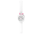 Buutrh Handheld Watch Fan Ultra-quiet Silicone USB Rechargeable Wristwatch Fan with Comfortable Strap for Kids-White-