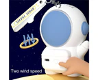 Buutrh Handheld Fan Creative Shape Low Noise ABS Keychain Mini Pocket Astronaut Fan for Home-Blue-