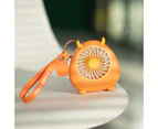 Buutrh Handheld Portable Fan Ergonomic Design Plastic Quiet Operation USB Charging Fan for Home-Orange-