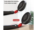Buutrh Hanging Neck Fan 2 in 1 Detachable Rechargeable Digital Display Handheld Fan for Outdoor-Black-
