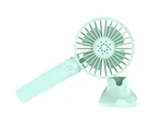 Buutrh Desktop Fan 3 Wind Speeds Multi-purpose Powerful Wind Mini Handheld Cooling Fan for Indoor-Green-