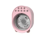 Buutrh Air Cooler 3 Wind Speeds Humidification Portable Desktop Misting Cooling Fan for Indoor-Pink-