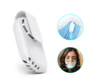 Buutrh 1 Set Face Cover Fan Personal Use Healthy Breathing Air Flowing Help Small Air Purifier Face Cover Fan for Climbing-White-