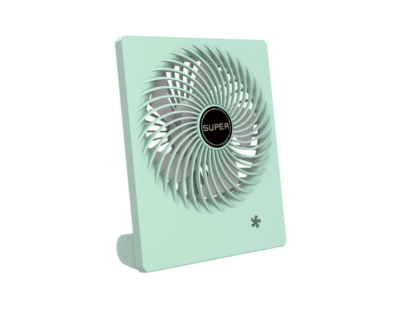 Mini Fan Silent Gentle Wind Portable Fashion 3-speed Wind Desk Cooling Fan for Dorm - Green