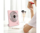 Mini Fan Silent Gentle Wind Portable Fashion 3-speed Wind Desk Cooling Fan for Dorm - Pink