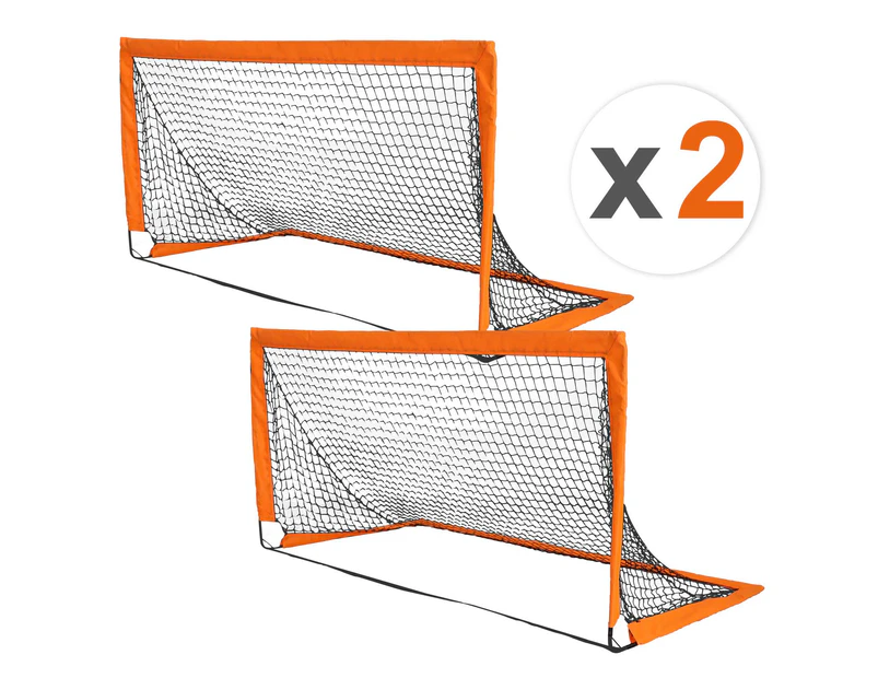 YOPOWER 120x90x90cm Set of 2 Soccer Goal Net for Kids Backyard with Carry Bag and Ground Stakes