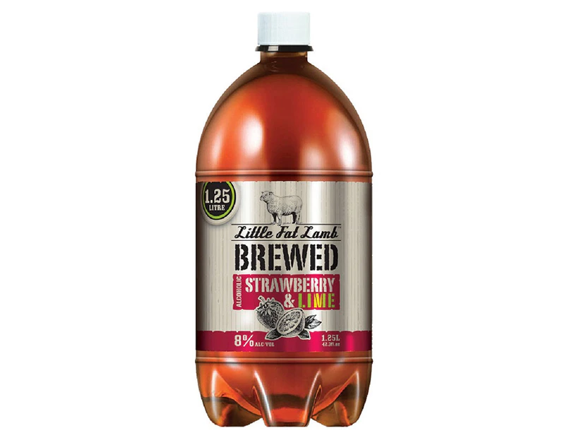 Little Fat Lamb Brewed Alcoholic Strawberry & Lime Cider 1.25l