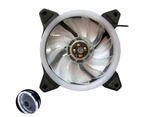 Buutrh High-quality RGB Fan ABS LED Desktop Case Cooling FanWhite-