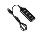 Buutrh 4 Ports High Speed USB Adapter for PC Computer LaptopWhite-