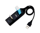Buutrh 4 Ports High Speed USB Adapter for PC Laptop ComputerWhite-