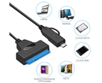 20/50cm 2 in 1 Type-c USB 3.1 to SATA Mobile Hard Disk Connection Cable Adapter