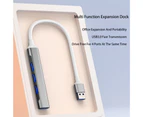 Practical USB Hub Anti-fingerprint 4 Ports USB Type-C 3.0 - Grey