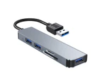 Practical Expansion Dock Lightweight USB-C Splitter Hub