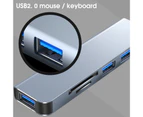 Practical Expansion Dock Lightweight USB-C Splitter Hub
