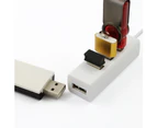 Buutrh Portable 4 Ports USB 2.0 Adapter for PC Laptop ComputerBlack-