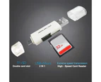 Buutrh 2 in 1 USB 2.0 Phone Adapter for PC Computer AndroidWhite-