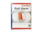 25pc Contact A4 Book Sleeves/Protective Reusable Slip On Covering Clear