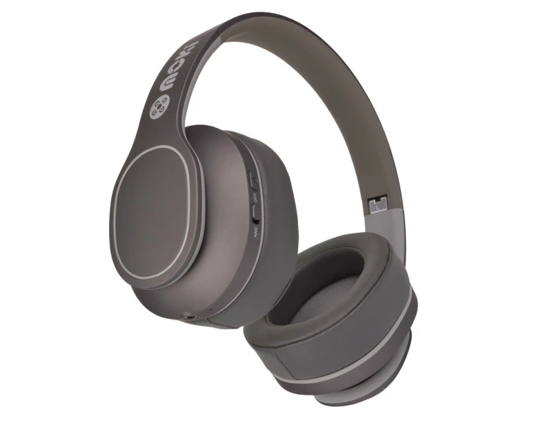 Moki Navigator Bluetooth Noise Cancellation Over-Ear Headset w/Mic Kids 3y+ Grey
