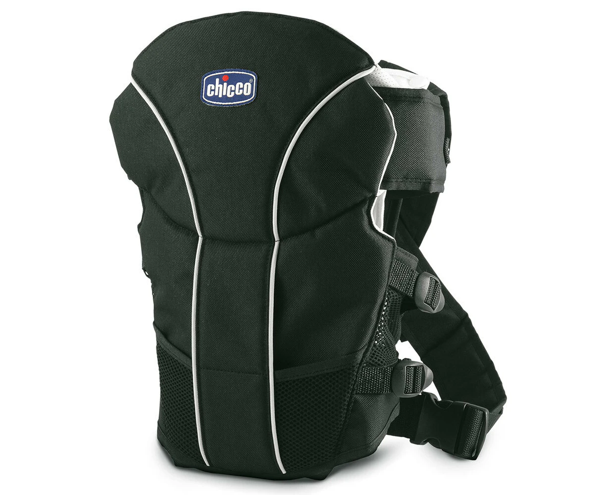 Chicco Ultrasoft Infant/Newborn Baby Wrap Backpack Carrier Adjustable Strap BLK