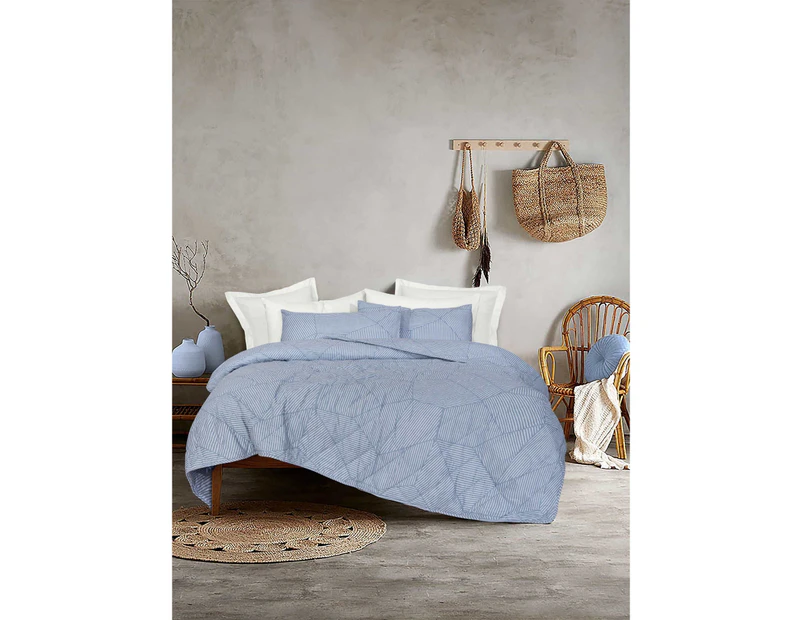 Amsons Pure Cotton Bedspread Set with extra Standard Pillowcases - Ariana Demin