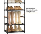 8 Tiers Narrow Tall Shoe Rack Tower for Entryway, Space Saving Boots Organizer Storage Cabinet Shelf