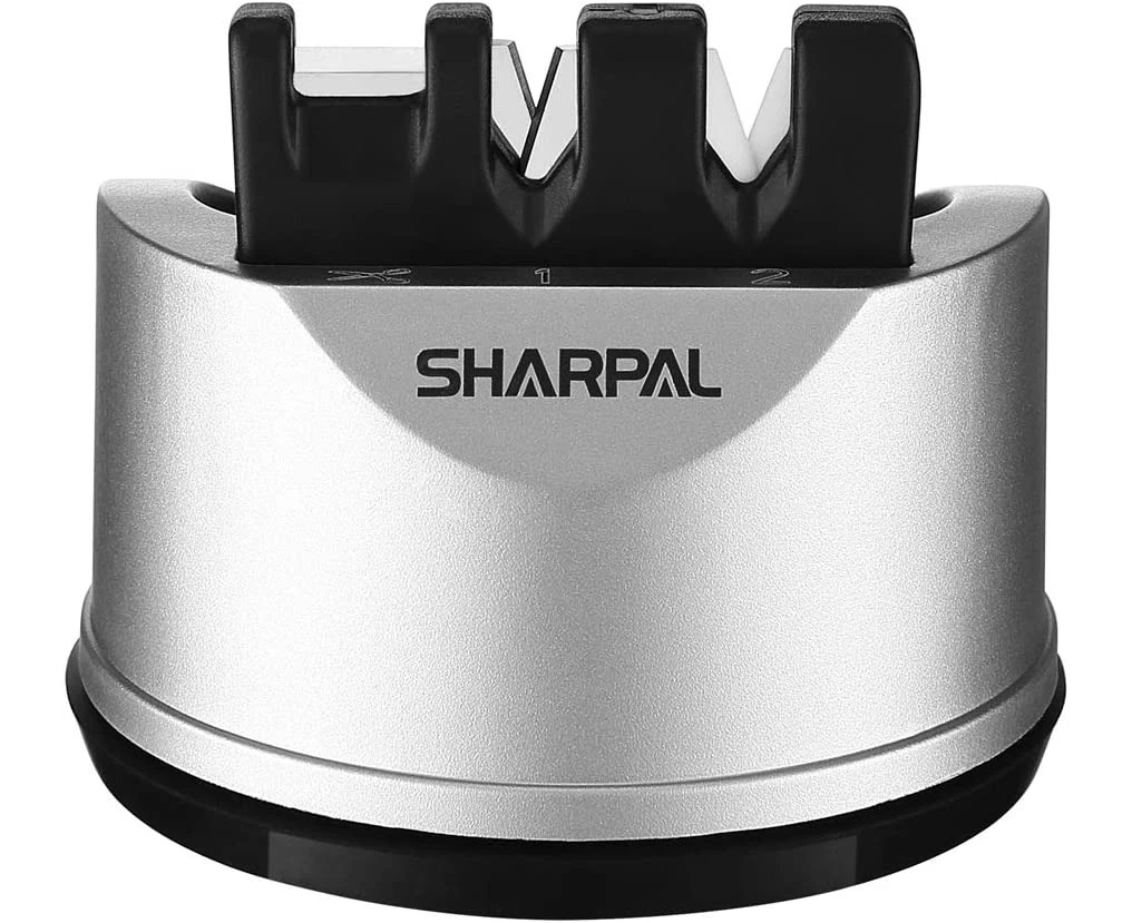 SHARPAL Pocket Kitchen Chef Knife and Scissors Sharpener for Straight and Serrated Knives