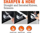 SHARPAL Pocket Kitchen Chef Knife and Scissors Sharpener for Straight and Serrated Knives