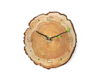 Annual ring wall clock-wooden silent living room indoor clock*12 inches
