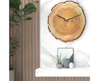 Annual ring wall clock-wooden silent living room indoor clock*12 inches