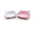 2Pcs Cat Food Bowls Cat Feeding Dish Pet Food Container Water Drinking