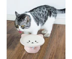 Cat Bowls Ceramic Raised Cat Bowl Tilted Protect Cat's Spine, Stress Free, Prevent Vomiting-style3