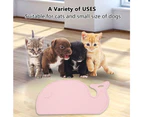 Cat Feeding Mat, Waterproof Silicone Puppy Food Mat with Raised Edge-pink