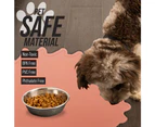 Cat Food Mat, Silicone Waterproof Non Slip Pet Mat, Raised Edge Cat Feeding Mat-style3