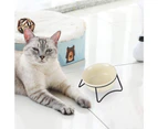 Elevated Cat Bowls Ceramic Pet Feeder with Metal Stand,Raised Tilted Food and Water Bowl-style5