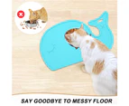 Cat Feeding Mat, Waterproof Silicone Puppy Food Mat with Raised Edge-green