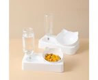 Cat Bowls, Cat Dog Tilted Water and Food Bowl Set-L