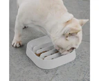 Healthy Slow Feeding Dog Bowl Dog Cat Food Bowl with Striped Shape Pattern-gray