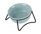 Elevated Cat Bowls Ceramic Pet Feeder with Metal Stand,Raised Tilted Food and Water Bowl-style4