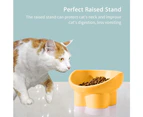Elevated Cat Bowls Ceramic Raised Cat Food Bowl for Protecting Pet's Spine-orange