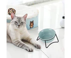 Elevated Cat Bowls Ceramic Pet Feeder with Metal Stand,Raised Tilted Food and Water Bowl-style4