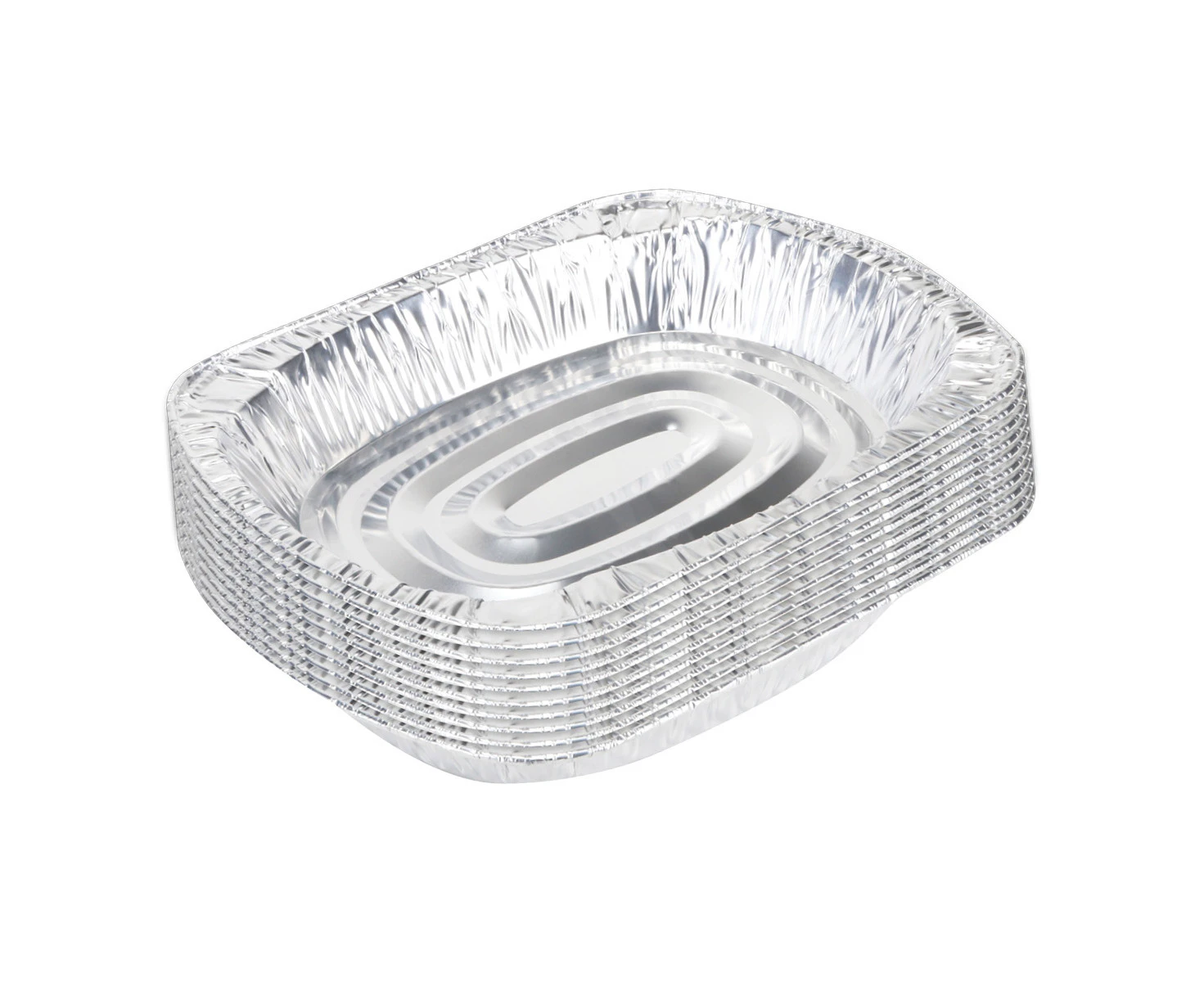 Home Master 10PK Aluminium Foil Tray Oven Freezer Safe Party BBQ 45cm